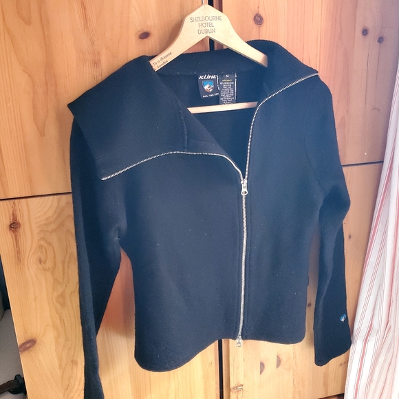 Kuhl Women's Black Merino Wool Zip Up Cardigan Size Medium - Picture 6 of 9